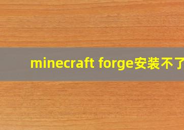 minecraft forge安装不了